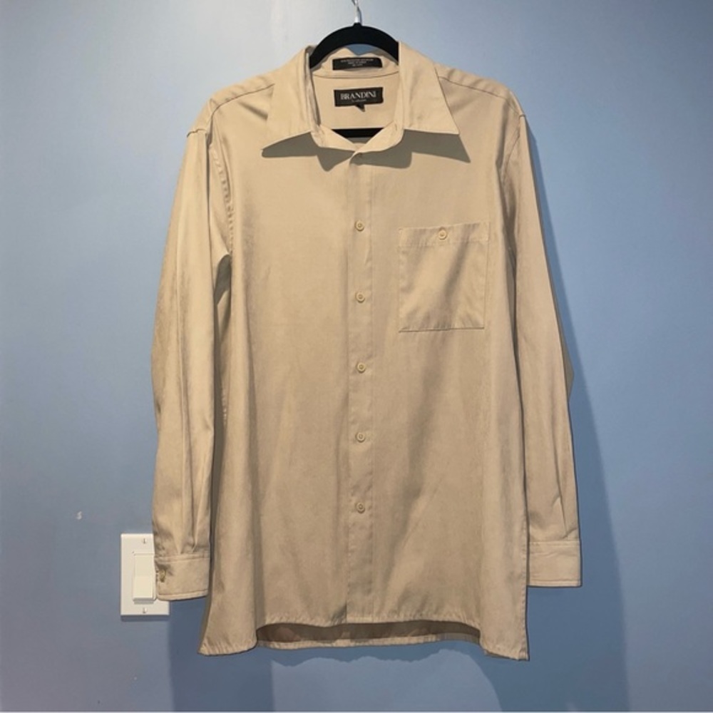 Brandini Men's Dress Button Down Shirt Size Medium